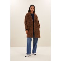 By-Bar Dore Leo Coat Leopard Maat: L | Winterjassen Outlet | Dames | Bruin