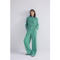 Summum Woman Flared Pants Fluid Stretch Cord Peacock Maat: 32 | Wijde Broeken Outlet | Dames | Groen