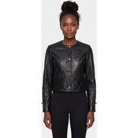 & Other Stories St Orla Leather Jacket Black Maat: 38 | Leren Jassen Outlet | Dames | Zwart