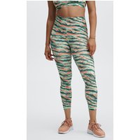 Fabletics Define High-waisted 7/8 Legging Tiger Camo Maat: M Short | Leggings Outlet | Dames | Groen