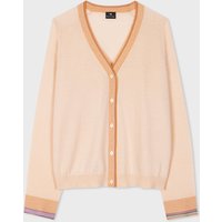 Paul Smith Womens Knitted Cardigan Button Thru Off White Maat: S | Longsleeves Outlet | Dames | Roze