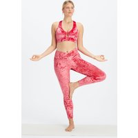 Fabletics Crushed Velour Crossover Legging Strawberry Red Maat: XS Short | Leggings Outlet | Dames | Roze