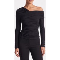 GUESS Astrid Asymetric Dra Jet Black A996 Maat: M | Longsleeves Outlet | Dames | Zwart