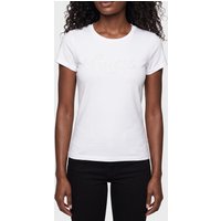GUESS Ss Dot Logo R3 Pure White Maat: XL | Tops Outlet | Dames | Wit