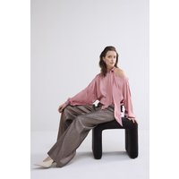 Summum Woman Top Scarf Hammered Viscose Antique Pink Maat: 36 | Longsleeves Outlet | Dames | Roze
