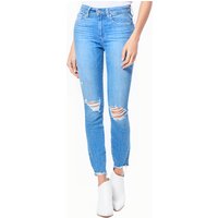 PAIGE Hoxton Ankle Glacial Destructed Eroded Hem Maat: W27 | Slim Jeans Outlet | Dames | Blauw