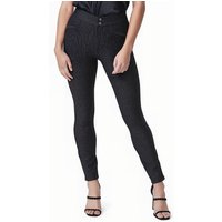 PAIGE Arella Ponte Pant Black/silver Lurex Pinstripe Maat: W23 | Skinny Broeken Outlet | Dames | Zwart