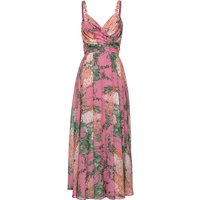 PINKO Bruce Abito Georgette Stampa W Mult. Pink/green Maat: 40 | Midi Jurken Outlet | Dames | Roze