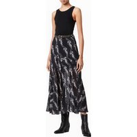 AllSaints Primina Cultivar Ski Black Maat: 32 | Midi Rokken Outlet | Dames | Zwart