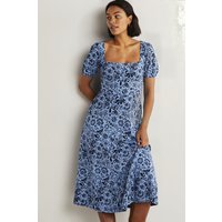 Boden Short Sleeve Jersey Midi Dress Blu Maat: 6P | Midi Jurken Outlet | Dames | Blauw