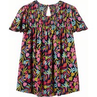 Boden Layla Printed Smocked Top Nvy Maat: 6 | Blouses Outlet | Dames