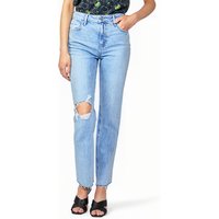 PAIGE Stella Seam Bltlps Raw Hem Gnarly Destructed Maat: W27 | Straight Jeans Outlet | Dames | Blauw