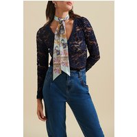Anne Fontaine Itsas Dark Navy Maat: 46 | Blouses Outlet | Dames | Blauw