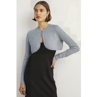 Boden Rib Knit Bolero Blu Maat: XL | Cardigans Outlet | Dames