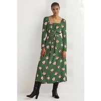Boden Square Neck Maxi Dress Grn Maat: 8R | Midi Jurken Outlet | Dames