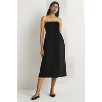 Boden Strapless Velvet Midi Dress Blk Maat: 14P | Midi Jurken Outlet | Dames | Zwart