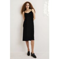 Boden Velvet Slip Midi Dress Blk Maat: 14L | Midi Jurken Outlet | Dames | Zwart