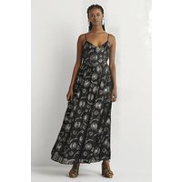Boden Metallic Jacquard Maxi Dress Bla Maat: 8P | Maxi Jurken Outlet | Dames | Zwart