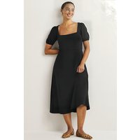 Boden Short Sleeve Jersey Midi Dress Blk Maat: 6P | Midi Jurken Outlet | Dames | Zwart