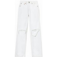 RE/DONE 90s High Rise Loose White With Rips Maat: 29 | Straight Jeans Outlet | Dames | Wit
