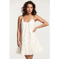 Shiwi Ibiza Dress Broderie Anglaise Jet Stream White Maat: S | Mini Jurken Outlet | Dames | Ecru