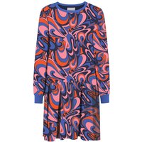 Rich & Royal Printed Dress With Knit Details Ecovero Midnight Blue Maat: 34 | Mini Jurken Outlet | Dames | Blauw