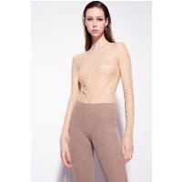PINKO Berlino 6 Maglia Charmeuse Ful Matt Almond Maat: M | Longsleeves Outlet | Dames | Beige