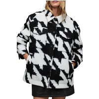 AllSaints Rosey Mono Jacket Black/white Maat: 40 | Overshirts Outlet | Dames | Wit
