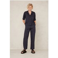 Kings Of Indigo Morrigan Blue Linen Stripe Maat: M | Blouses Outlet | Dames | Blauw