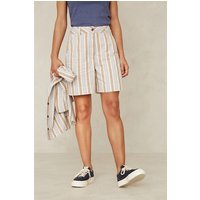 Kings Of Indigo Bangja Ecru Hemp Stripe Maat: W26 | Korte Broeken Outlet | Dames | Ecru