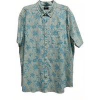 Hurley Oao Stretch Print Short Sleeve Bliss Blue Maat: S | Casual Overhemden Outlet | Heren | Blauw
