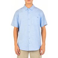 Hurley O&o Stretch Short Sleeve Blue Oxford 2 Maat: S | Casual Overhemden Outlet | Heren | Blauw