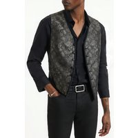 John Varvatos Button Front Closure Vest With Satin Tap Almond Maat: 48 | Gilets Outlet | Heren | Zwart
