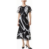 Comma Dresses Grey/black Maat: 34 | Midi Jurken Outlet | Dames | Zwart
