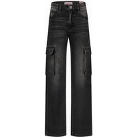 Vingino Coco Cargo Black Denim Maat: 2 | Spijkerbroeken Outlet | Unisex | Zwart