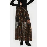 AllSaints Bryn Emb Skirt Kateri Black Maat: 8 | Maxi Rokken Outlet | Dames | Zwart