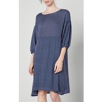 American Vintage Boat Collar Printed Dress Rayures Bleu Vert Maat: XS/S | Midi Jurken Outlet | Dames | Blauw