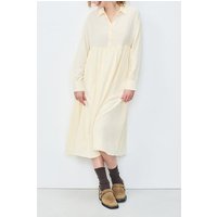 American Vintage Ls Shirt Collar Dress Seigle Maat: XS/S | Blousejurken Outlet | Dames | Beige