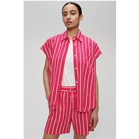 ZENGGI Striped Oversized Top Carmine Rose Maat: M | Overhemden Outlet | Dames | Roze