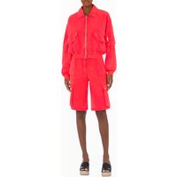 Moschino Garment-dyed Lyocell Bomber Jacket Red Maat: L | Bomberjacks Outlet | Dames | Rood