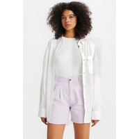 Levi's Pleated Trouser Short Lavender Blue Maat: W27 | Korte Broeken Outlet | Dames | Blauw