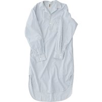 Tekla Unisex Poplin, Night Shirt Placid Blue Stripes Maat: XXS | Nachtmode Outlet | Unisex | Blauw