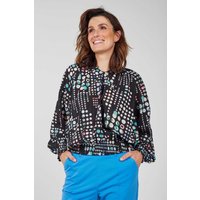 DIDI Blouse Lima Black With Secret Dot Print Maat: 46 | Blouses Outlet | Dames | Zwart
