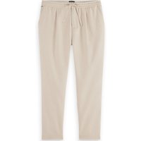 Scotch & Soda Morton - Cotton/wool Blend Twill Jogger Parchment Melange Maat: W28L32 | Joggingbroeken Outlet | Heren | Beige
