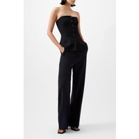 French Connection Harrie Suiting Strapless Top Blackout Maat: 8 | Mouwloze Tops Outlet | Dames | Zwart