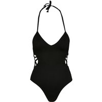 Urban Classics Ladies Rib Swimsuit Black Maat: XS | Badpakken Outlet | Dames | Zwart