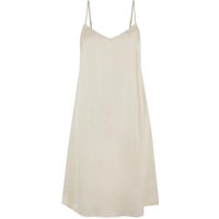 Urban Classics Ladies Viscose Satin Slip Dress Whitesand Maat: XS | Midi Jurken Outlet | Dames | Wit