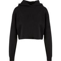 Urban Classics Ladies Oversized Cropped Light Terry Hoodie Black Maat: XXL | Hoodies Outlet | Dames | Zwart
