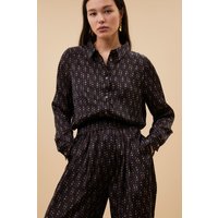 By-Bar Dina Paisley Blouse Paisley Dots Maat: S | Blouses Outlet | Dames | Zwart