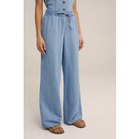 We Fashion Trouser Light Blue Maat: W32 | Wijde Broeken Outlet | Dames | Blauw